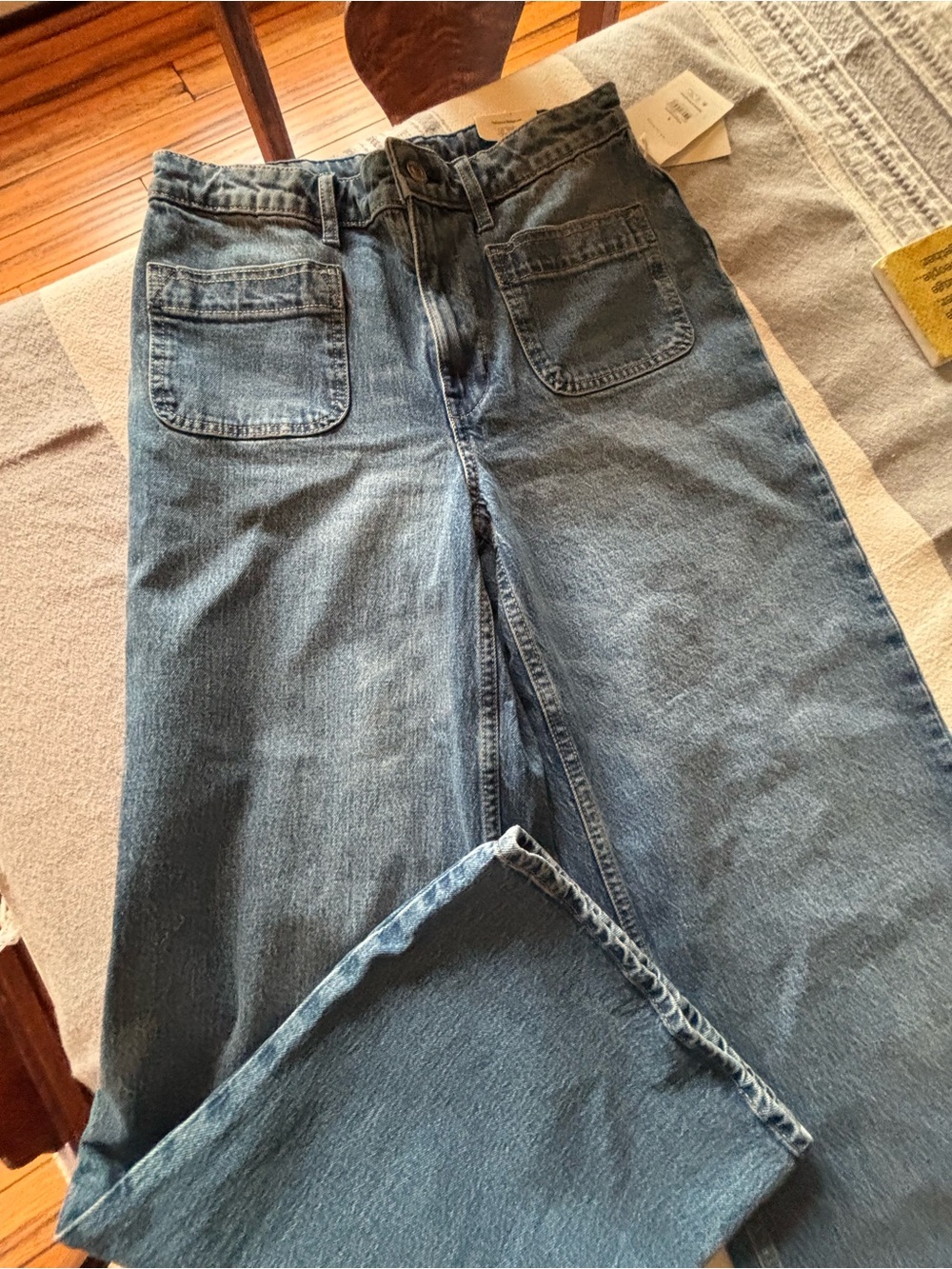 High-Rise Wide-Leg Women's Jeans — Blue